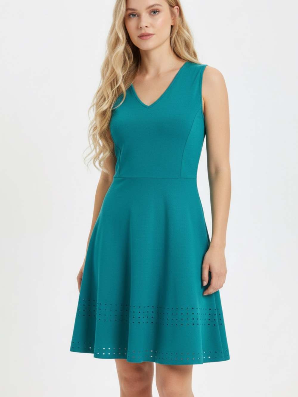 NWT- Brixon Ivy Elegant Teal Sleeveless Dress